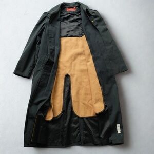 Classic Black Trench Coat with Camel Lining - Women